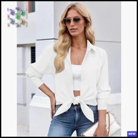 Floral Printed Button Down Shirt Long Sleeve Blouse Business Casual Boho Chic - Picture 3 of 7